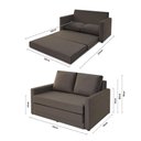 Ver imagem 2 de Sofá Simi 2 em 1 Sofá Cama Marrom Estofama