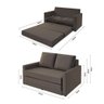 Sofá Simi 2 em 1 Sofá Cama Marrom Estofama - 2