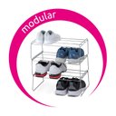 Ver imagem 2 de Sapateira Empilhável Organizador de Armário para Calçados Tenis Sapato - Kit com 3 Unidades