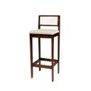 Ver imagem 3 de Kit 4 Banquetas Madeira Imbuia Cozinha Encosto Palha Rattan:Imbuia com Palha