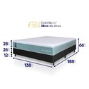 Ver imagem 2 de Cama Box Lagos Molas Ensacadas Casal 138x188 King House