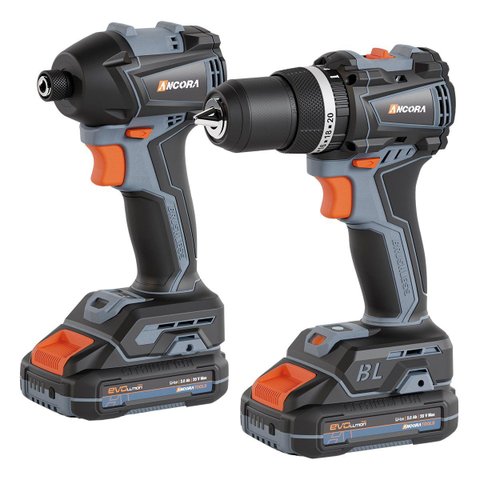 Kit Parafusadeira Furadeira + Parafusadeira Impacto 20V Ancora Tools Acompanha Bateria : Pim-2320 +