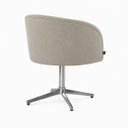 Ver imagem 2 de Poltrona Decorativa Atena Base Giratória Aluminio: Veludo Areia