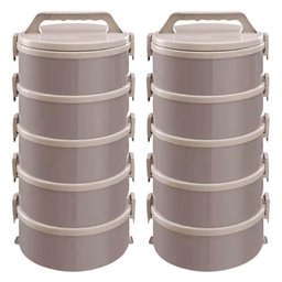 Kit 2 Marmitas Térmicas 5 Pratos Térmicos Empilháveis 1,8l Cappuccino Simonaggio - 1