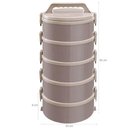 Ver imagem 2 de Kit 2 Marmitas Térmicas 5 Pratos Térmicos Empilháveis 1,8l Cappuccino Simonaggio