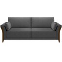 Ver imagem 3 de Sofá 03 Lugares para Sala de Estar Pés em Madeira 222 Cm Stefan M03 Linho Chumbo - Lyam Decor