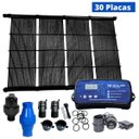 Ver imagem 1 de KIT AQUECIMENTO SOLAR PISCINA 30 PLACAS 3MT+ CONTROL+ VALVS