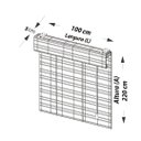 Ver imagem 6 de Persiana Bambu Romana Block Branca 100 (L) X 220 (A) cm Cortina Madeira C/ Bandô 1,00 x 2,20