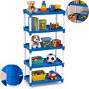 Ver imagem 2 de Organizador Infantil Azul 5 Niveis Estante Livros Brinquedos Material Escolar Quarto Compacto