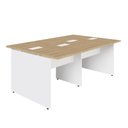 Ver imagem 1 de Plataforma de Trabalho 4 Lugares Pé Painel F5 Macadâmia com Branco F5 Office