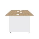 Ver imagem 3 de Plataforma de Trabalho 4 Lugares Pé Painel F5 Macadâmia com Branco F5 Office