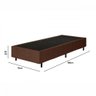 Base Cama Box Solteiro 78x188x38cm Applauso B09 Tecido Marrom ApoloSpuma - 2