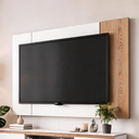 Ver imagem 2 de Painel para TV até 55" 147cm Branco com Amadeirado Byhouse