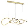 Lustre Pendente Moderno Led 75w 3000k Dourado Fosco 120cm Bivolt Tiffel Mais Luz - 1