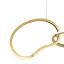 Ver imagem 4 de Lustre Pendente Moderno Led 75w 3000k Dourado Fosco 120cm Bivolt Tiffel Mais Luz