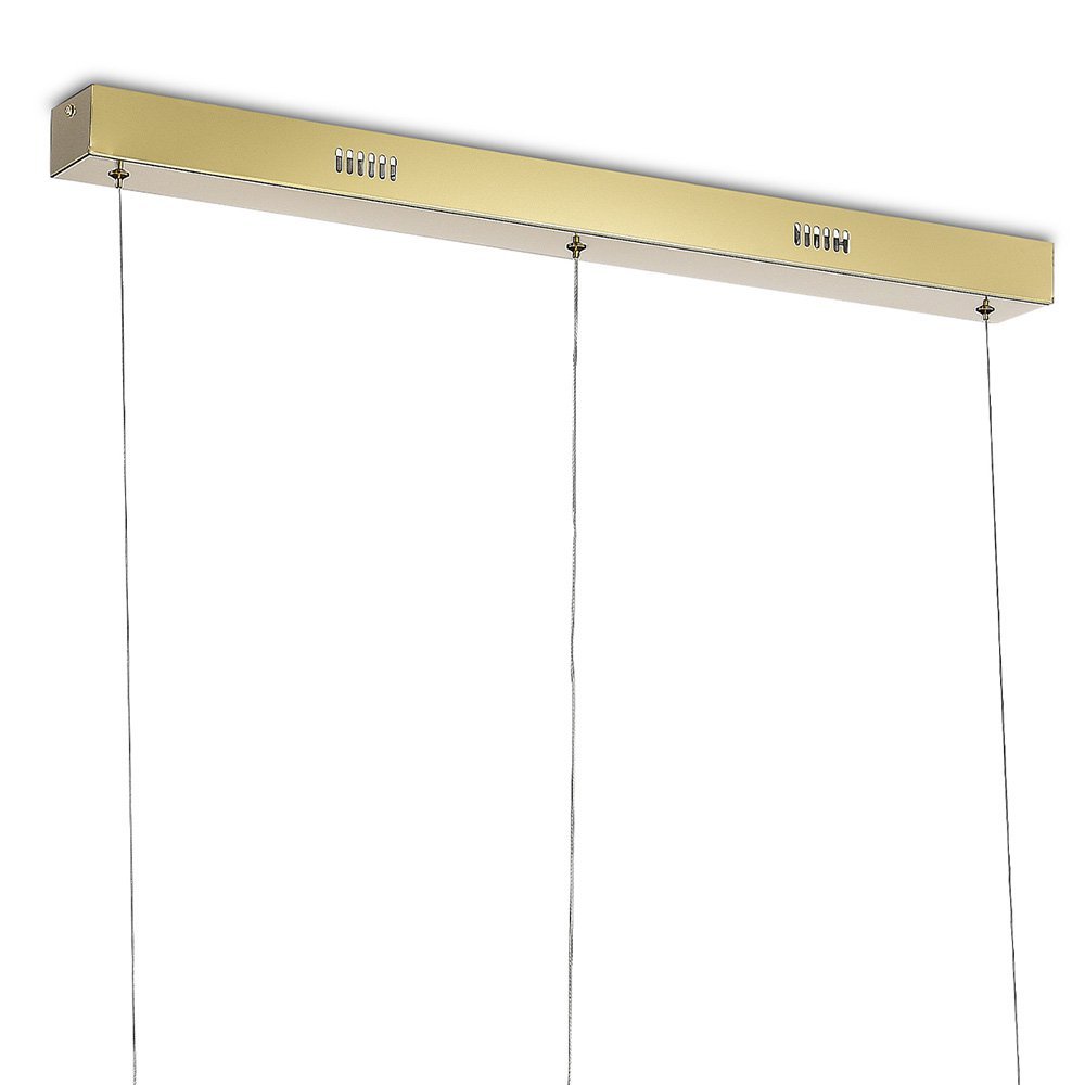 Lustre Pendente Moderno Led 75w 3000k Dourado Fosco 120cm Bivolt Tiffel Mais Luz - 6