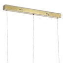 Ver imagem 6 de Lustre Pendente Moderno Led 75w 3000k Dourado Fosco 120cm Bivolt Tiffel Mais Luz