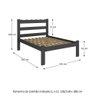 Cama de Casal Madeira Maciça para Colchão 128-138x188cm Multimóveis - 3