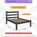 Ver imagem 4 de Cama de Casal Madeira Maciça para Colchão 128-138x188cm Multimóveis