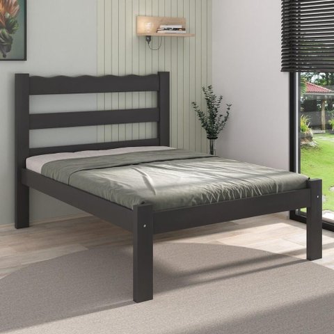 Cama de Casal Madeira Maciça para Colchão 128-138x188cm Multimóveis
