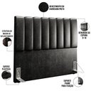Ver imagem 3 de Cabeceira Cama Box Casal 140 cm Dália W01 Couríssimo Preto - Lyam Decor