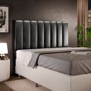 Ver imagem 2 de Cabeceira Cama Box Casal 140 cm Dália W01 Couríssimo Preto - Lyam Decor