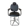 Poltrona Cadeira para Salão Cabeleireiro Barbeiro Fixo Preto - 2