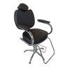 Poltrona Cadeira para Salão Cabeleireiro Barbeiro Fixo Preto - 1