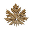 Ver imagem 2 de Conj 2 Descanso de Panelas Folha Bordo Canada Mdf 19cm