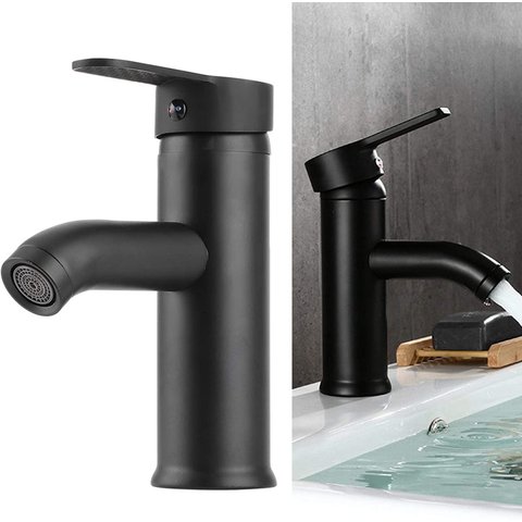 Torneira para Banheiro Monocomando Lavabo Pia de Luxo - Preta
