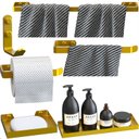 Ver imagem 2 de Kit Acessórios para Banheiro Dourado 6 Peças Plus