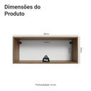 Ver imagem 2 de Armário Aéreo 80 Cm 1 Porta Basculante Rustic/branco Vik