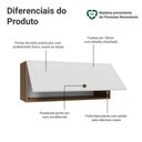 Ver imagem 3 de Armário Aéreo 80 Cm 1 Porta Basculante Rustic/branco Vik