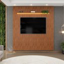 Ver imagem 1 de Painel Ripado para TV até 75 Polegadas com LED MDF 223CMX240CM Trento
