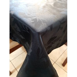 toalha de mesa retangular tecido jacquard preto 1,40x2,00