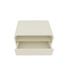 Ver imagem 4 de Mesa de Cabeceira Innova 1 Gaveta Pés em Madeira Offwhite - Rede Móveis