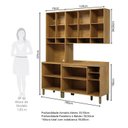 Ver imagem 3 de Cozinha Modulada Compacta 3 Peças 10 Portas MDF 190cm Malta Espresso Móveis Bege/Amêndoa/Off-White
