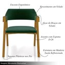 Ver imagem 3 de Kit 5 Cadeiras Sala de Jantar e Jogos Carteados Madeira Maciça Poker Veludo Verde/mel G42 - Gran Bel