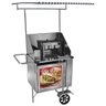 Carrinho de Hot Dog Cefaz Simples Inox Rodas Maciças e Toldo S07m/t - 1
