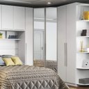 Ver imagem 6 de Módulo para Closet Canto com Espelho 2 Portas Iluminação Interna Exclusive Henn