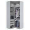 Módulo para Closet Canto com Espelho 2 Portas Iluminação Interna Exclusive Henn - 2