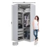 Módulo para Closet Canto com Espelho 2 Portas Iluminação Interna Exclusive Henn - 3