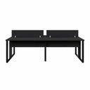 Ver imagem 4 de Mesa de Trabalho Plataforma 4 Lugares 2,40 m X 1,20 m Design Industrial com Caixas de Tomadas