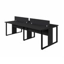Ver imagem 2 de Mesa de Trabalho Plataforma 4 Lugares 2,40 m X 1,20 m Design Industrial com Caixas de Tomadas
