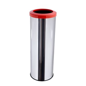 Lixeira Aço Inox 30 Litros Com Aro Plástico Área Gourmet Cozinha - Laranja