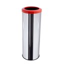 Ver imagem 1 de Lixeira Aço Inox 30 Litros Com Aro Plástico Área Gourmet Cozinha - Laranja