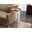 Ver imagem 3 de Apoio Lateral Madeira com Espelho Base Prata Príncipe