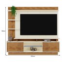Ver imagem 4 de Estante Home Vinhedos 200cm Off White/amêndoa para Tv até 65” - Mobler