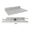 Ver imagem 2 de Tampo Mdp 25mm para Balcão de Cozinha 80cm Multimóveis Cr20418 Mármore Branco