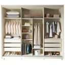 Ver imagem 5 de Guarda-Roupa Casal 3 Portas com Pés 100% MDF Platinum Bege/Off White